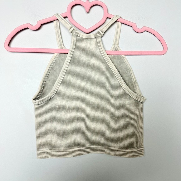 Free People NWOT Happiness Runs Crop Tank Top Stone Eagle Size XS/S - Picture 4 of 5